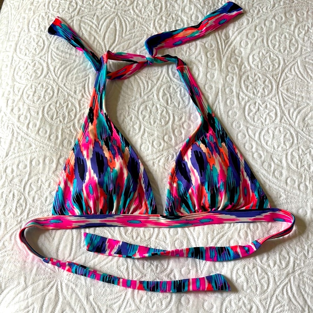 Colorful Halter Bikini Top